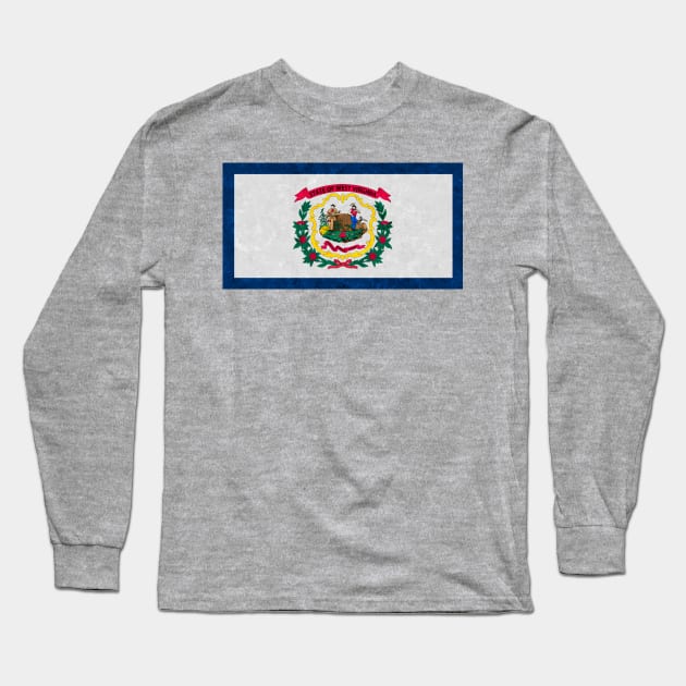 State flag of West Virginia Long Sleeve T-Shirt by Enzwell